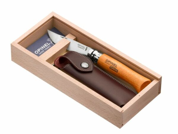 Coffret Opinel Carbone + étui N°8