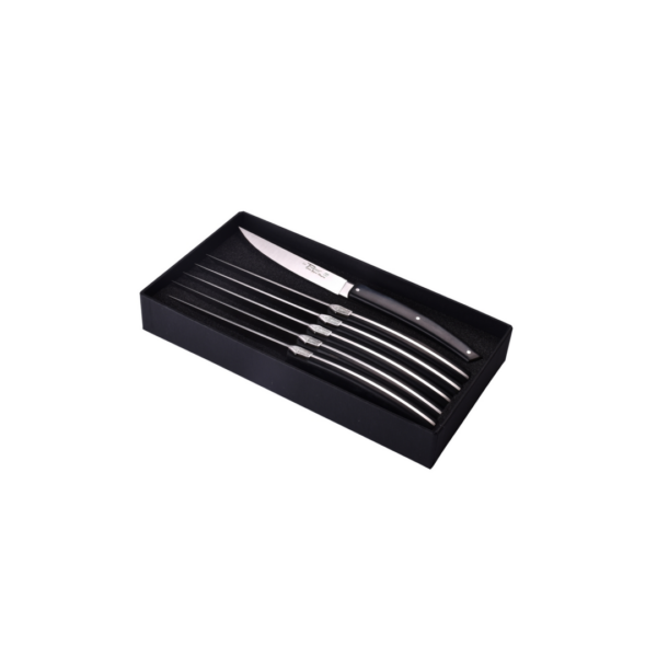 Coffret 6 couteaux Goyon-Chazeau Thier Pirou Brasserie Paperstone noir